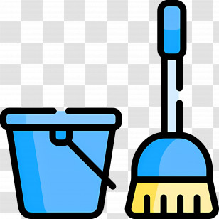 Cleaning Mop - Blue Bucket And Broom For Cleaning Transparent PNG