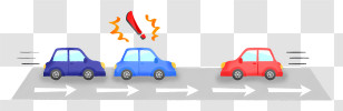 Icon - Cars In Traffic With Exclamation Mark Transparent PNG