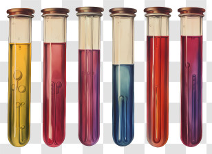 Test Tubes - Colorful Test Tubes In Laboratory Style Transparent PNG