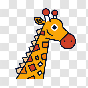 Cartoon Giraffe - Cartoon Giraffe Head Illustration Transparent PNG