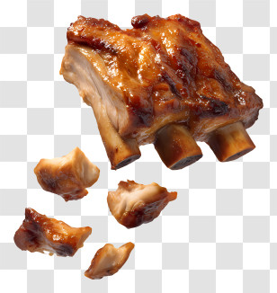 Barbecued Sparerib Falling - Juicy Barbecue Ribs Transparent PNG