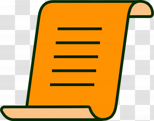 Receipt - Yellow Paper Scroll Illustration Transparent PNG