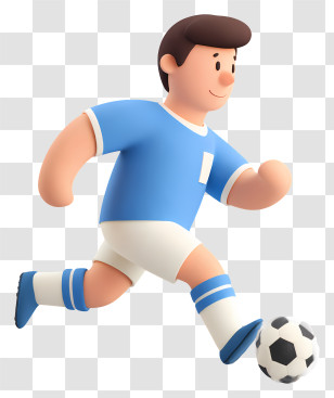 Soccer Player And Football - Soccer Player Running With Ball Transparent PNG