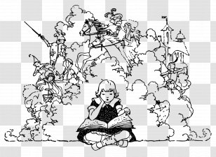 Drawing Visual Arts Line Art Clip - White - Tell A Fairy Tale Day Transparent PNG