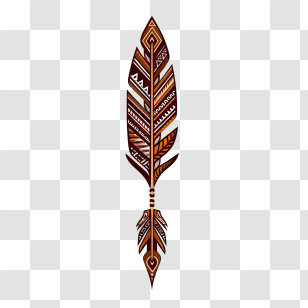 Wooden Arrow
 - Ethnic Decorative Feather Illustration Transparent PNG