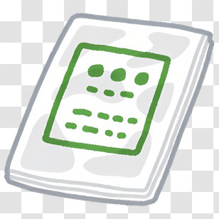 Icon - Green Document Paper Transparent PNG