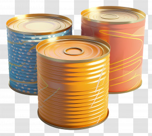 Canned Food - Colorful Storage Cans Transparent PNG
