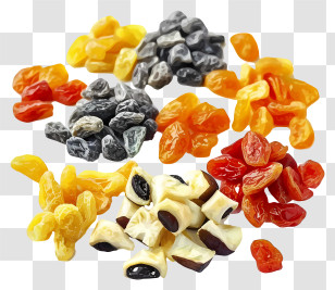 Dried Fruit Simplistic Vector Art - Assorted Dried Fruits For Healthy Snacks Transparent PNG