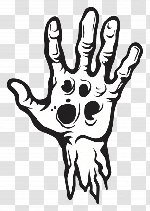 Zombie Hand - Spooky Skeleton Hand Illustration Transparent PNG