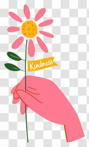 World Kindness Day - Kindness Flower Illustration Transparent PNG