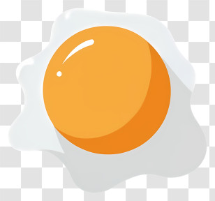 Egg Fried With Sunny Side Up - Shiny Fried Egg Illustration Transparent PNG