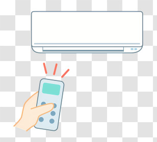 Air Conditioner - Air Conditioner With Remote Control Transparent PNG