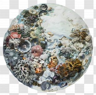 Tidepool - Detailed Coral Reef Illustration Transparent PNG