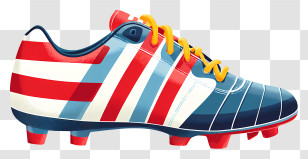 Football Boots - Colorful Soccer Shoe With Stripes Transparent PNG