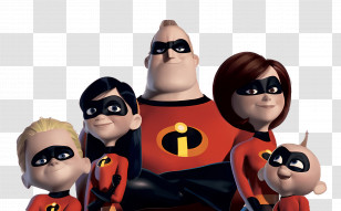The Incredibles - Superhero Family Cartoon Transparent PNG