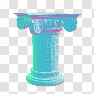 Vaporwave Aesthetics - Tree - Watercolor Transparent PNG