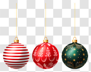 Christmas Ornaments - Festive Christmas Ornaments Transparent PNG