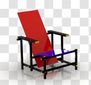 Red And Blue Chair Eames Lounge Barcelona - Plastic Transparent PNG