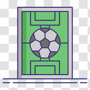 Football Pitch - Soccer Field With Ball Transparent PNG