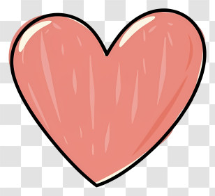 Cartoon - Pink Cartoon Heart Design Transparent PNG