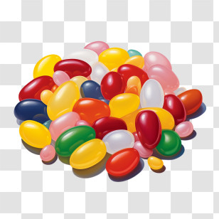 Jelly Beans - Pile Of Colorful Jelly Beans Transparent PNG