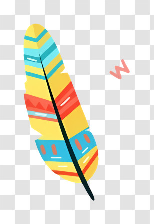 Arrow - Colorful Decorative Feather Transparent PNG