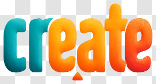 Create Logo - Playful Colorful Create Text Transparent PNG