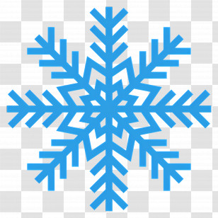 Snowflake - Blue Geometric Snowflake Icon For Winter Transparent PNG