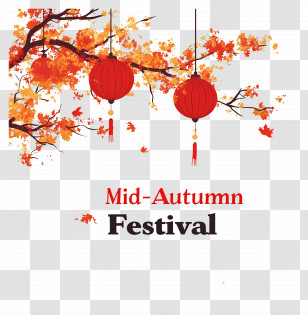 Mid Autumn Festival - Mid-Autumn Festival With Lantern Decorations Transparent PNG