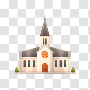 Church - Illustration Of A Church Building Transparent PNG
