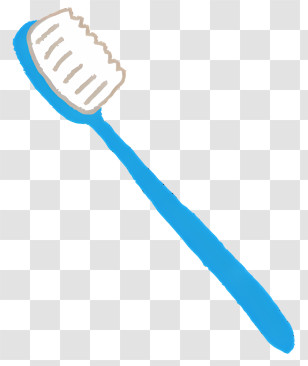 Icon - Minimalist Blue Toothbrush Illustration Transparent PNG