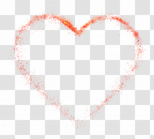 Love Background - Glitter Heart Outline Representation Of Love Transparent PNG