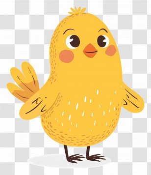 Yellow Cartoon Chick - Yellow Cartoon Chick Illustration Transparent PNG