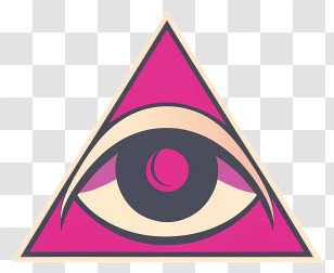 Cartoon - Mystical Eye In Triangle Symbol Transparent PNG