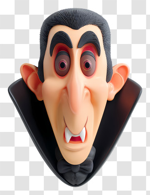Dracula Head - Vampire Head Cartoon Transparent PNG