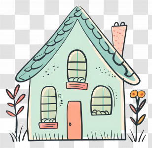 House - Cartoon Doodle House Design Transparent PNG