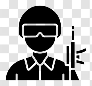 Pubg Icon - Soldier With Gun Icon Transparent PNG