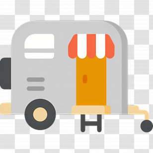 Camping Car - Caravan With Awning Transparent PNG
