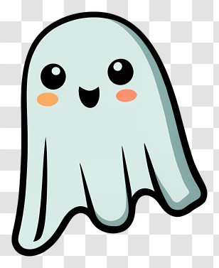 Cartoon Ghost - Cute Smiling Ghost Cartoon Transparent PNG