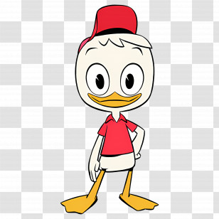 Ducktales - Cartoon Duck In Red Cap Transparent PNG