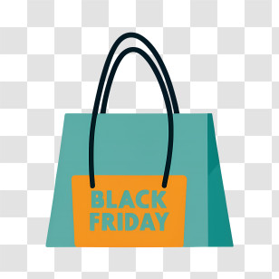 Black Friday - Illustration Of Shopping Bag With Black Friday Text Transparent PNG
