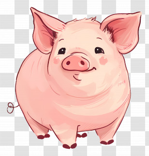 Pig - Cute Cartoon Pig Illustration Transparent PNG