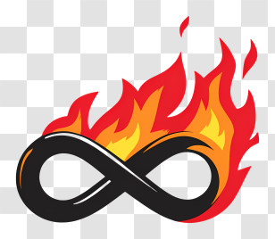 Infinity Symbol - Flaming Infinity Symbol Transparent PNG