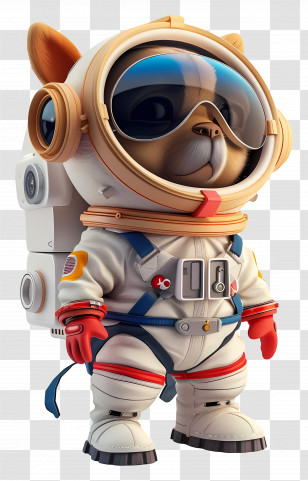 Animal - Adorable Dog Astronaut Cartoon Illustration Transparent PNG