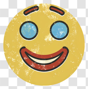 Yellow Face - Happy Smiling Face Emoji Transparent PNG