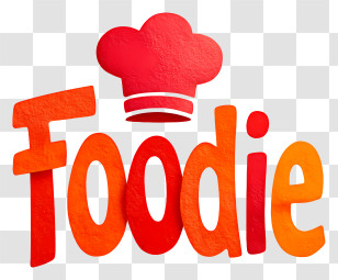 Foodie Logo - Foodie Logo With Chef Hat Transparent PNG