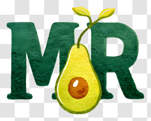 Mr Avocado Logo - MR Logo With Avocado Transparent PNG