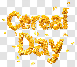 Cereal Day - Cereal Day Text Formed With Flakes Transparent PNG