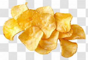 Potato Chip - Crunchy And Golden Potato Chips Transparent PNG