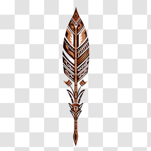 Indian Arrow
 - Intricate Tribal Feather Design Transparent PNG